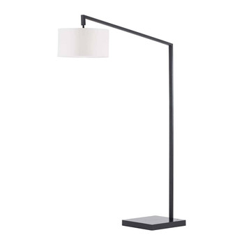 Nova of California Stretch 75" Chairside Arc Lamp In Matte Black With Step Switch