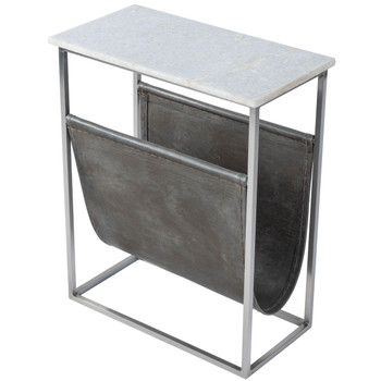 Koler Marble & Leather Magazine Table