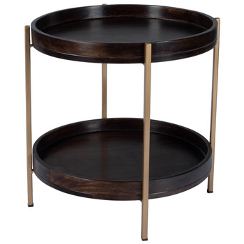 Damirra Wood & Metal Accent Table