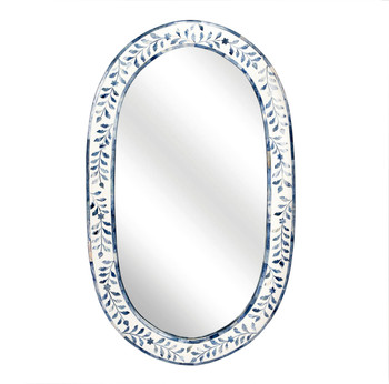 Trubadur Blue And White Bone Inlay Wall Mirror