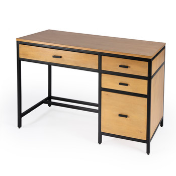 Hans Natural Wood Storage Desk