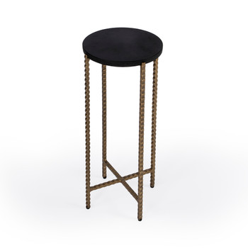 Nigella Black Granite Cross Legs Side Table