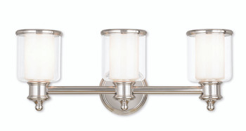 Livex Lighting 3 Light Polished Nickel Bath Light - 40213-35