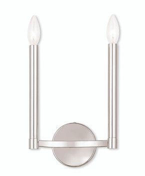 Livex Lighting 2 Light Polished Nickel Wall Sconce - 40242-35