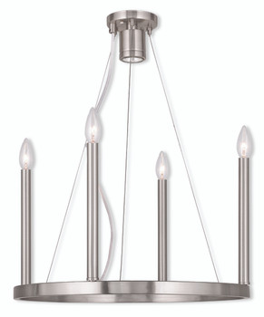 Livex Lighting 4 Light + 1 Light Bn Chandelier - 40244-91