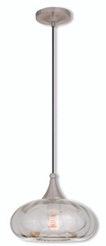 Livex Lighting 1 Light Brushed Nickel Mini Pendant - 40603-91