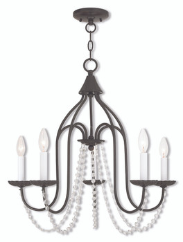 Livex Lighting 5 Light English Bronze Chandelier - 40795-92