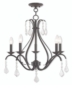 Livex Lighting 5 Light English Bronze Chandelier - 40845-92