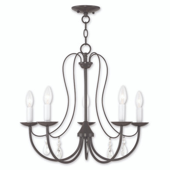 Livex Lighting 5 Light English Bronze Chandelier - 40865-92