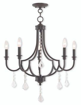 Livex Lighting 5 Light English Bronze Chandelier - 40885-92