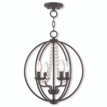 Livex Lighting 4 Light Ebz Mini Chandelier/flush Mount - 40914-92