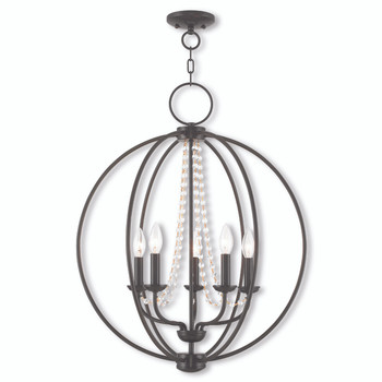 Livex Lighting 5 Light English Bronze Chandelier - 40915-92