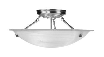 Livex Lighting 3 Light Brushed Nickel Ceiling Mount - 4274-91