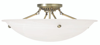 Livex Lighting 4 Light Antique Brass Ceiling Mount - 4275-01