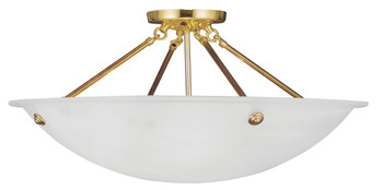 Livex Lighting 4 Light Polished Brass Ceiling Mount - 4275-02