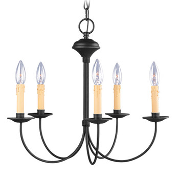 Livex Lighting 5 Light Black Chandelier - 4455-04