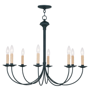 Livex Lighting 8 Light Black Chandelier - 4457-04