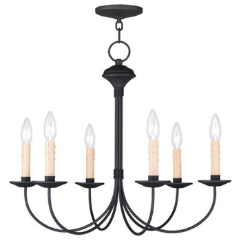 Livex Lighting 6 Light Black Chandelier - 4526-04