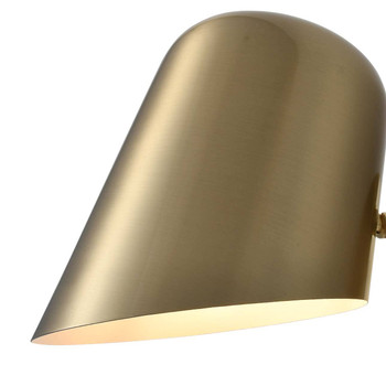 Nova of California Culver 7" Plug-in Contemporary Sconce In Brushed Brass With On/off Switch For Bedroom Livingroom Hallway Brass 1-Light