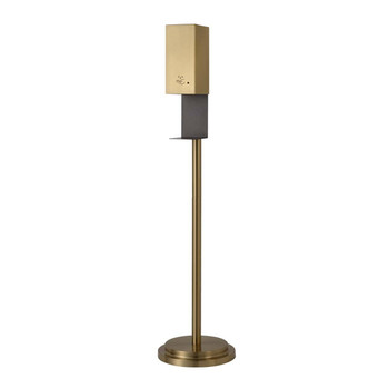 Nova of California Hand Sanitizer 54" Floor Stand Dispenser In Brushed Brass With Touchless Powermist Feature