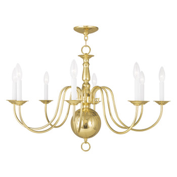 Livex Lighting 8 Light Polished Brass Chandelier - 5007-02