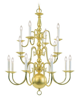 Livex Lighting 16 Light Polished Brass Chandelier - 5016-02