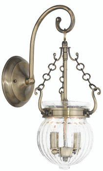 Livex Lighting 2 Light Antique Brass Wall Sconce - 50501-01