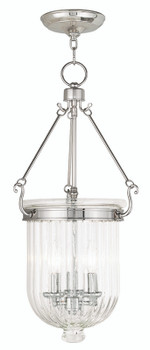 Livex Lighting 3 Light Polished Nickel Pendant - 50517-35