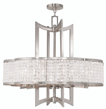 Livex Lighting 8 Light Brushed Nickel Chandelier - 50578-91