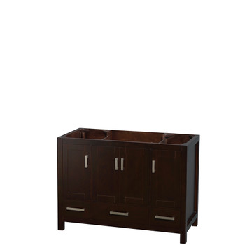 Sheffield 48 Inch Single Bathroom Vanity In Espresso, No Countertop, No Sink, And No Mirror