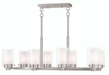 Livex Lighting 8 Light Brushed Nickel Chandelier - 50678-91