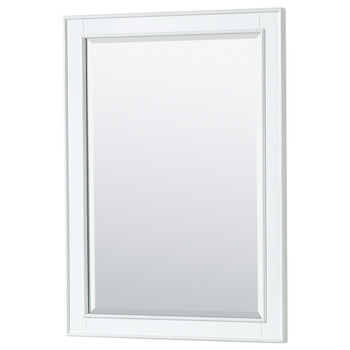 Deborah 30 Inch Single Bathroom Vanity In White, No Countertop, No Sink, And 24 Inch Mirror