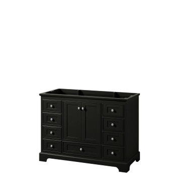 Deborah 48 Inch Single Bathroom Vanity In Dark Espresso, No Countertop, No Sink, And No Mirror