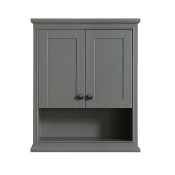 Deborah Over-the-toilet Bathroom Wall-mounted Storage Cabinet In Dark Gray With Matte Black Trim