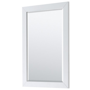 Daria 30 Inch Single Bathroom Vanity In White, No Countertop, No Sink, And 24 Inch Mirror