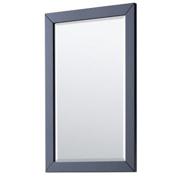 Daria 36 Inch Single Bathroom Vanity In Dark Blue, No Countertop, No Sink, 24 Inch Mirror