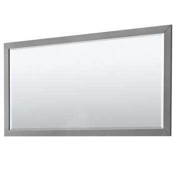 Daria 80 Inch Double Bathroom Vanity In Dark Gray, No Countertop, No Sink, And 70 Inch Mirror