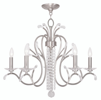 Livex Lighting 5 Light Brushed Nickel Chandelier - 51005-91