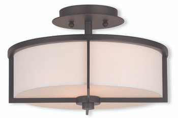 Livex Lighting 2 Light Bronze Ceiling Mount - 51073-07