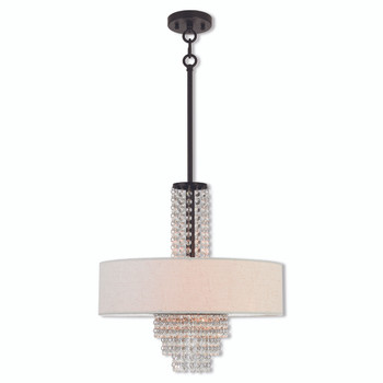 Livex Lighting 4 Lt Ebz Pendant Chandelier - 51113-92