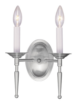 Livex Lighting 2 Light Brushed Nickel Wall Sconce - 5122-91