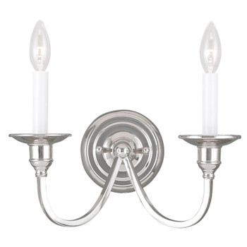 Livex Lighting 2 Light Polished Nickel Wall Sconce - 5142-35