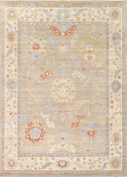 Pasargad Home PSF-06 Oushak Hand-knotted Beige Area Rug