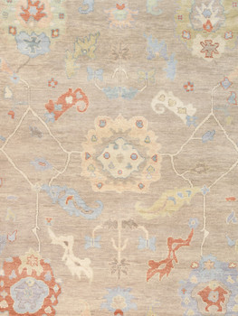 Pasargad Home PSF-06 Oushak Hand-knotted Beige Area Rug
