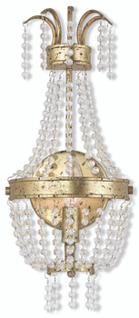 Livex Lighting 1 Light Winter Gold Wall Sconce - 51872-28