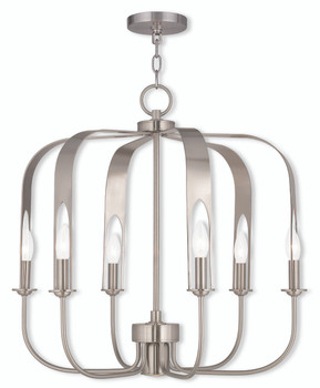 Livex Lighting 6 Light + 1 Light Bn Chandelier - 51936-91