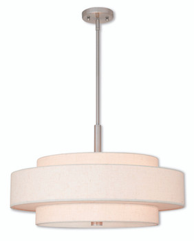 Livex Lighting 5 Light Brushed Nickel Pendant - 52138-91