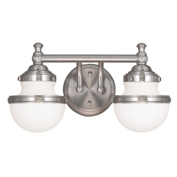 Livex Lighting 2 Light Brushed Nickel Bath Light - 5712-91