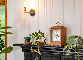 Hermle Austen Mantel Clock - Light Oak Quartz