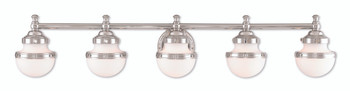 Livex Lighting 5 Light Polished Chrome Bath Light - 5715-05